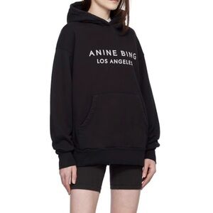 Anine Bing Alto Hoodie | Los Angeles Logo | Black | XS | Like New